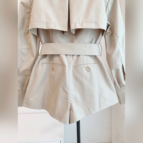 Helsa Oversized Women's Twill Cropped Trench Coat - Picture 11 of 13